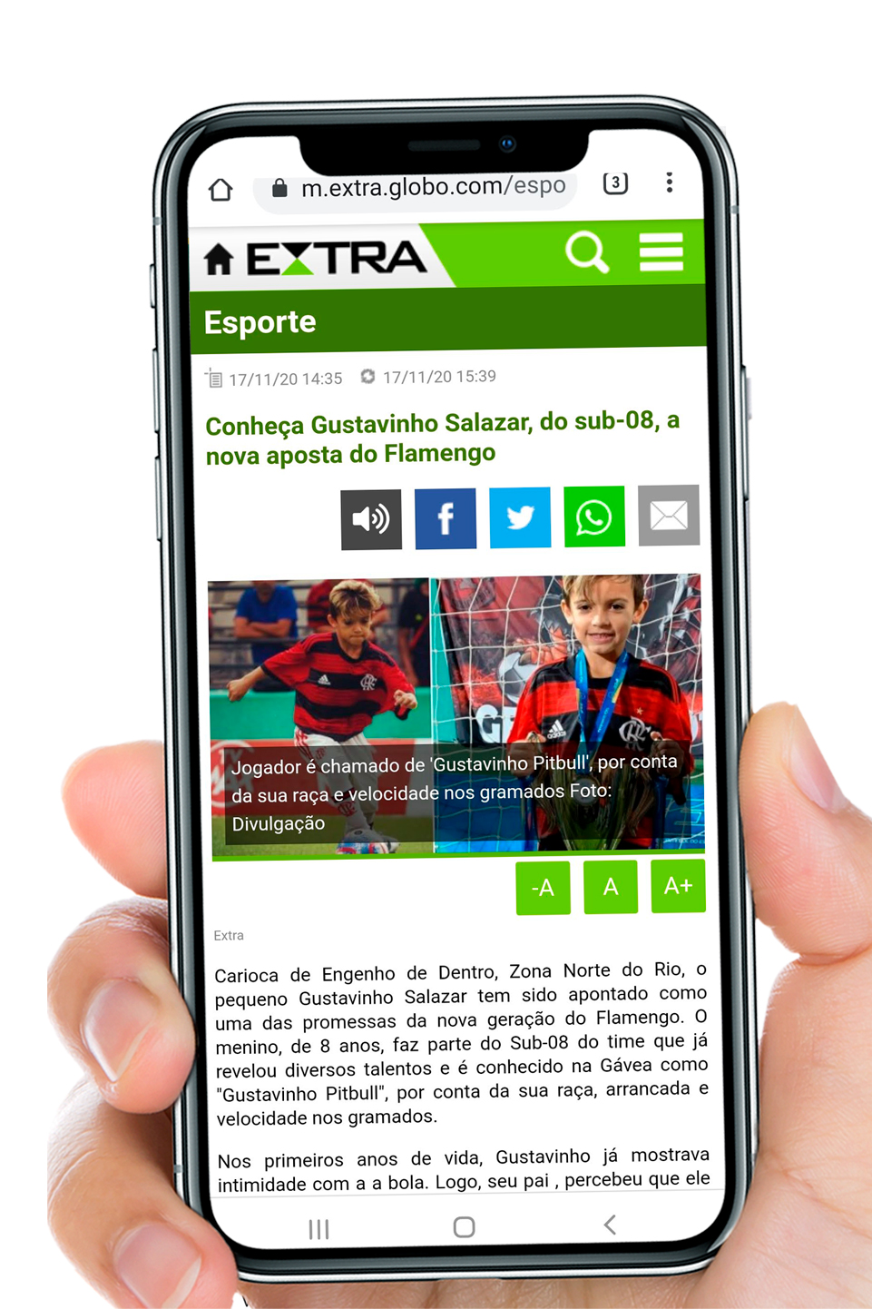 midia gustavinho salazar site extra
